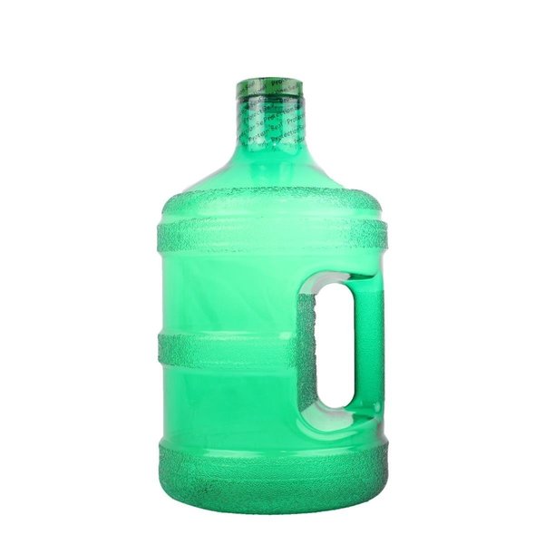 H8O 1 gal Round Water Bottle with 48 mm Cap, Green H8132957